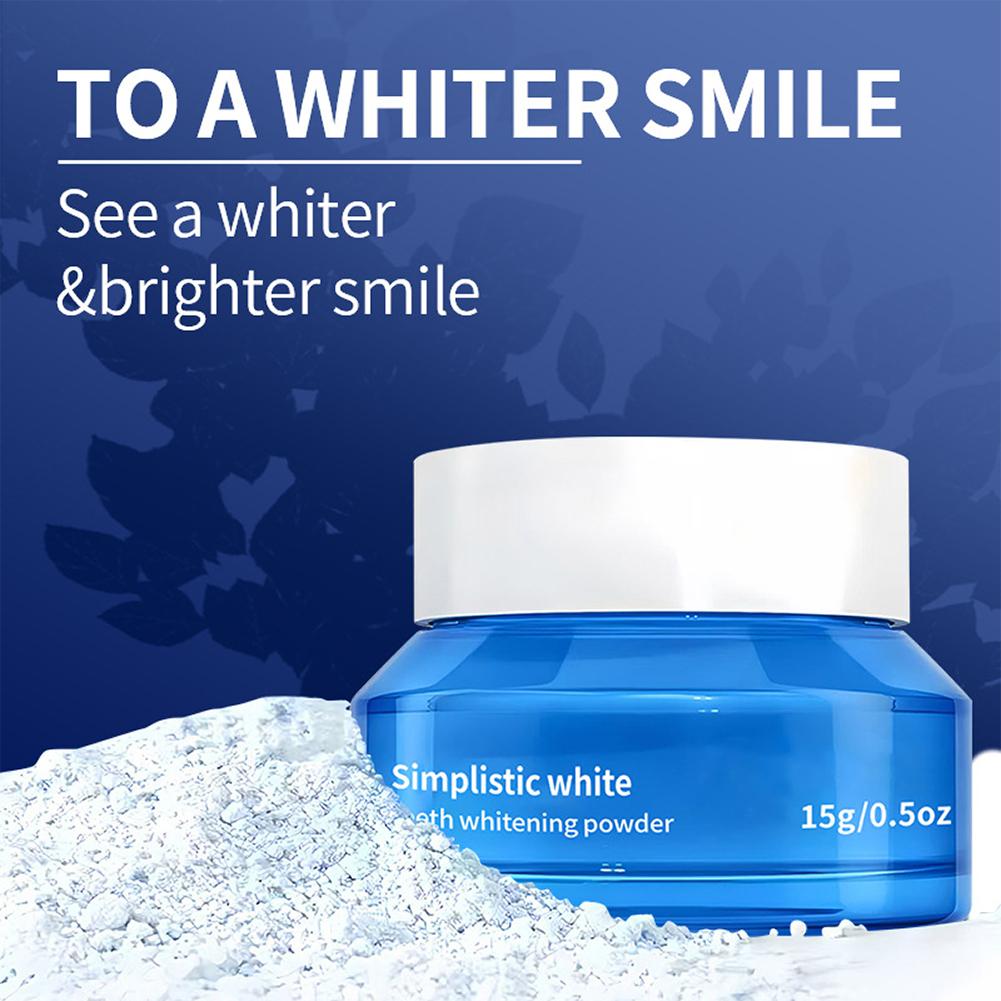 Teeth Whitening Results - Simplistic Wit Tandbleekpoeder Vlekverwijderend Tandpoeder Vermindert