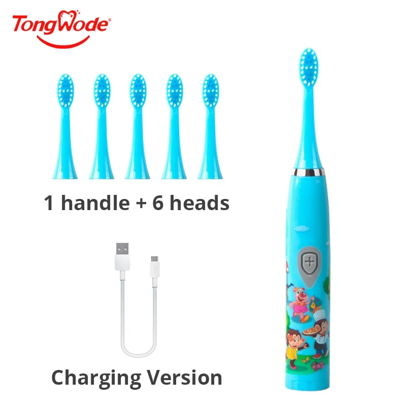 Electric Toothbrush Sonic - Kinderen Sonic elektrische tandenborstel Kleurrijke cartoon