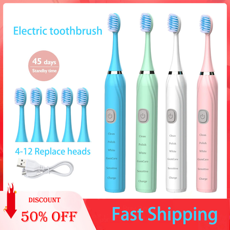 Electric Toothbrush Sonic - Sonische elektrische tandenborstel Reinigingsborstel voor volwassenen
