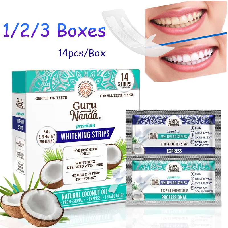 Coconut Oil Pull - 14 stks/doos Kokosolie Tanden Witte Strips,