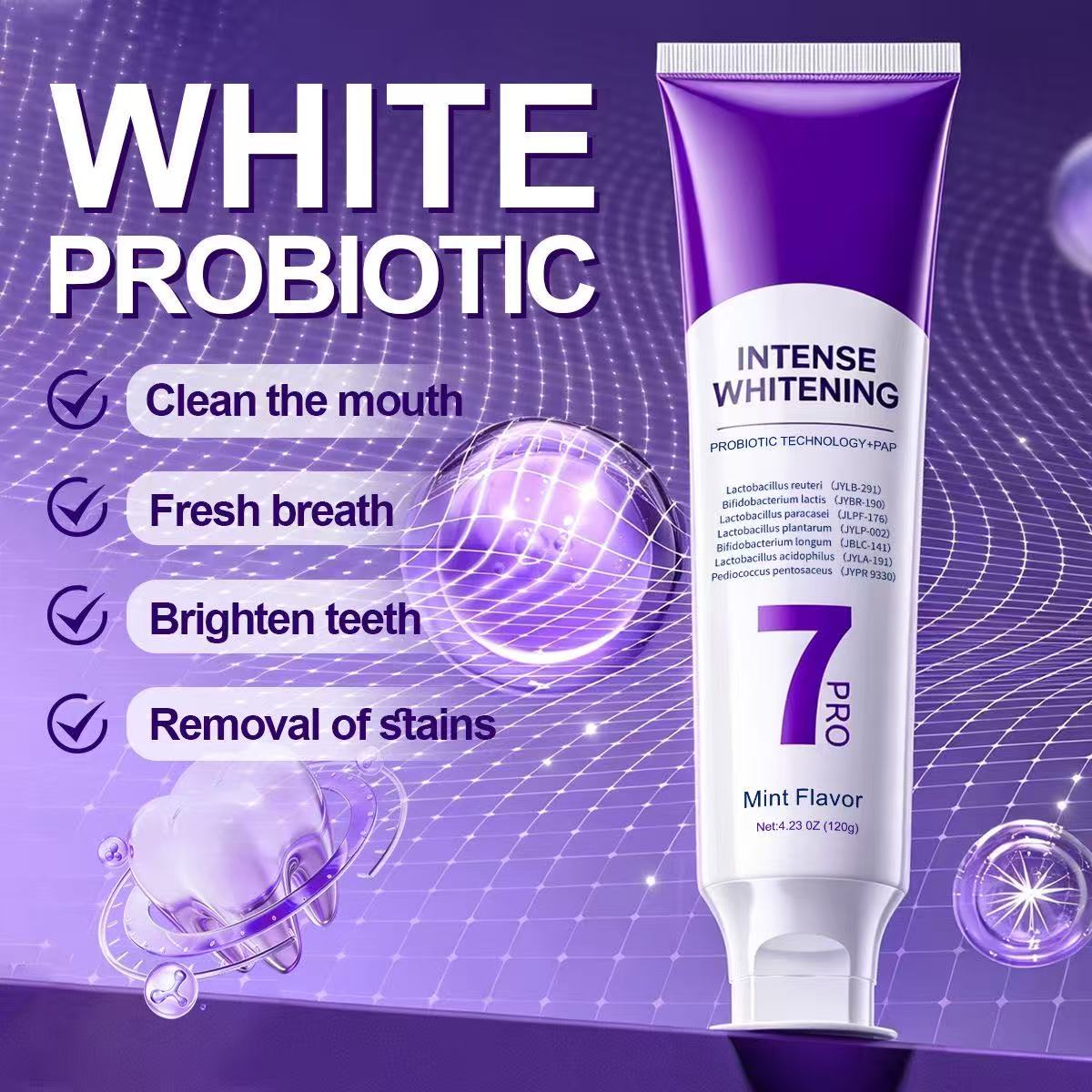 Remineralizing Toothpaste - 7-Pro Probiotische Whitening Tandpasta: Verwijdert vergeling