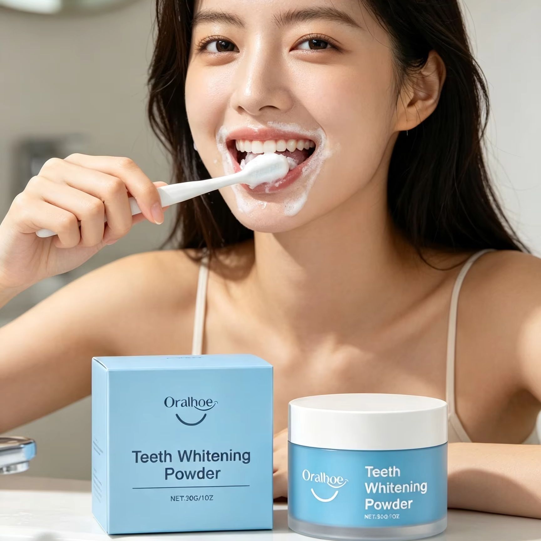 Teeth Whitening Results - Oralhoe Tandpoeder voor het Poetsen van