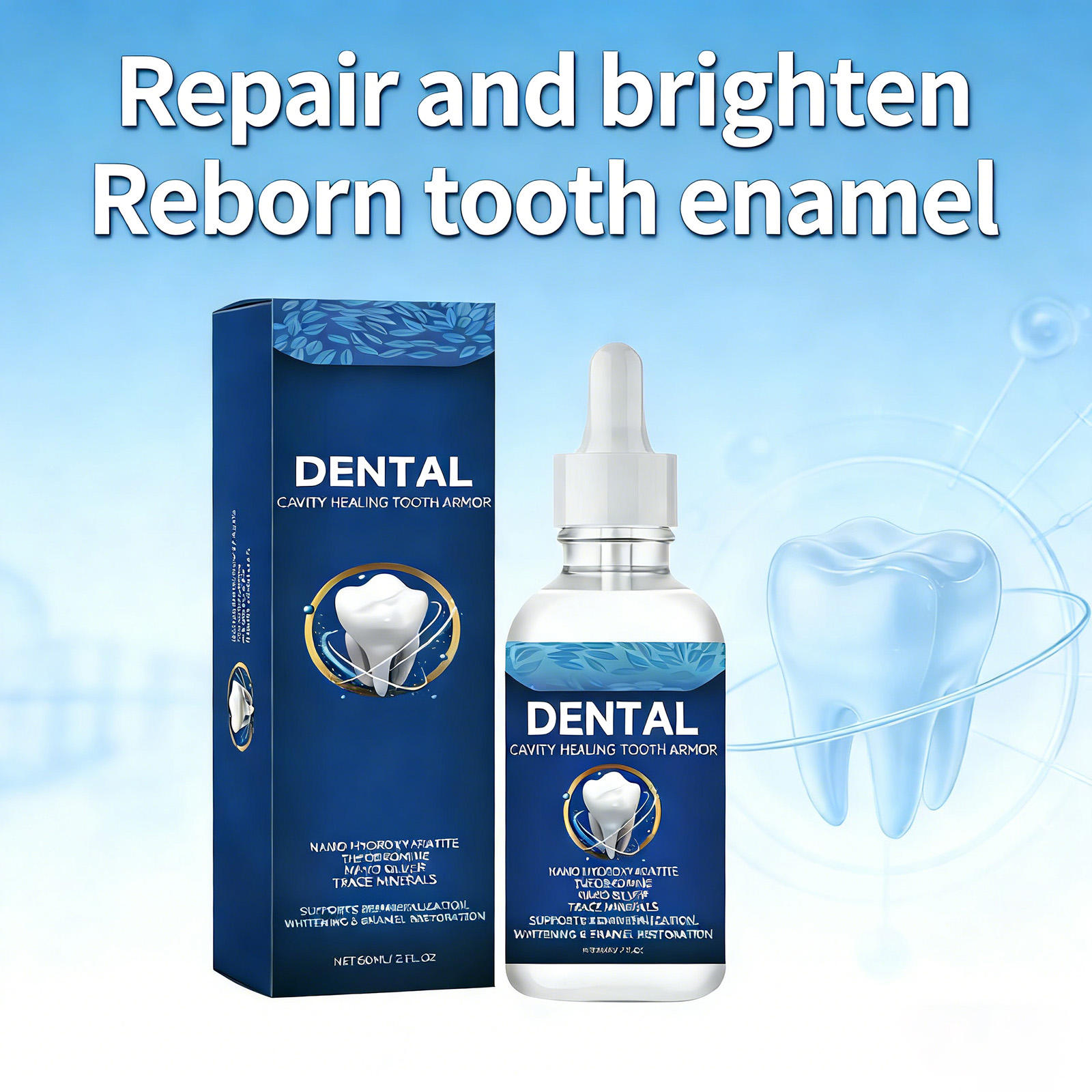 Remineralizing Toothpaste - 60ml Nano Hydroxyapatiet Tandbeschermende Vloeibare Emaille