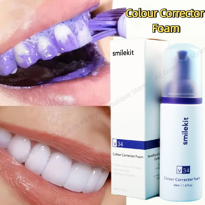 Teeth Whitening Mousse - 45ml Smilekit Paarse Tandmousse Verwijdert Tandsteen