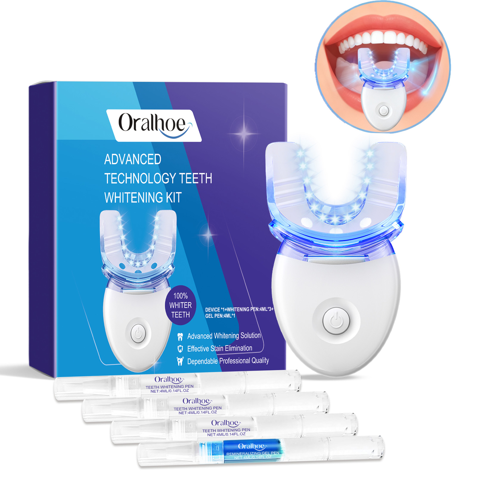 Teeth Whitening Results - Professionele Tanden Whitening LED Light Kit