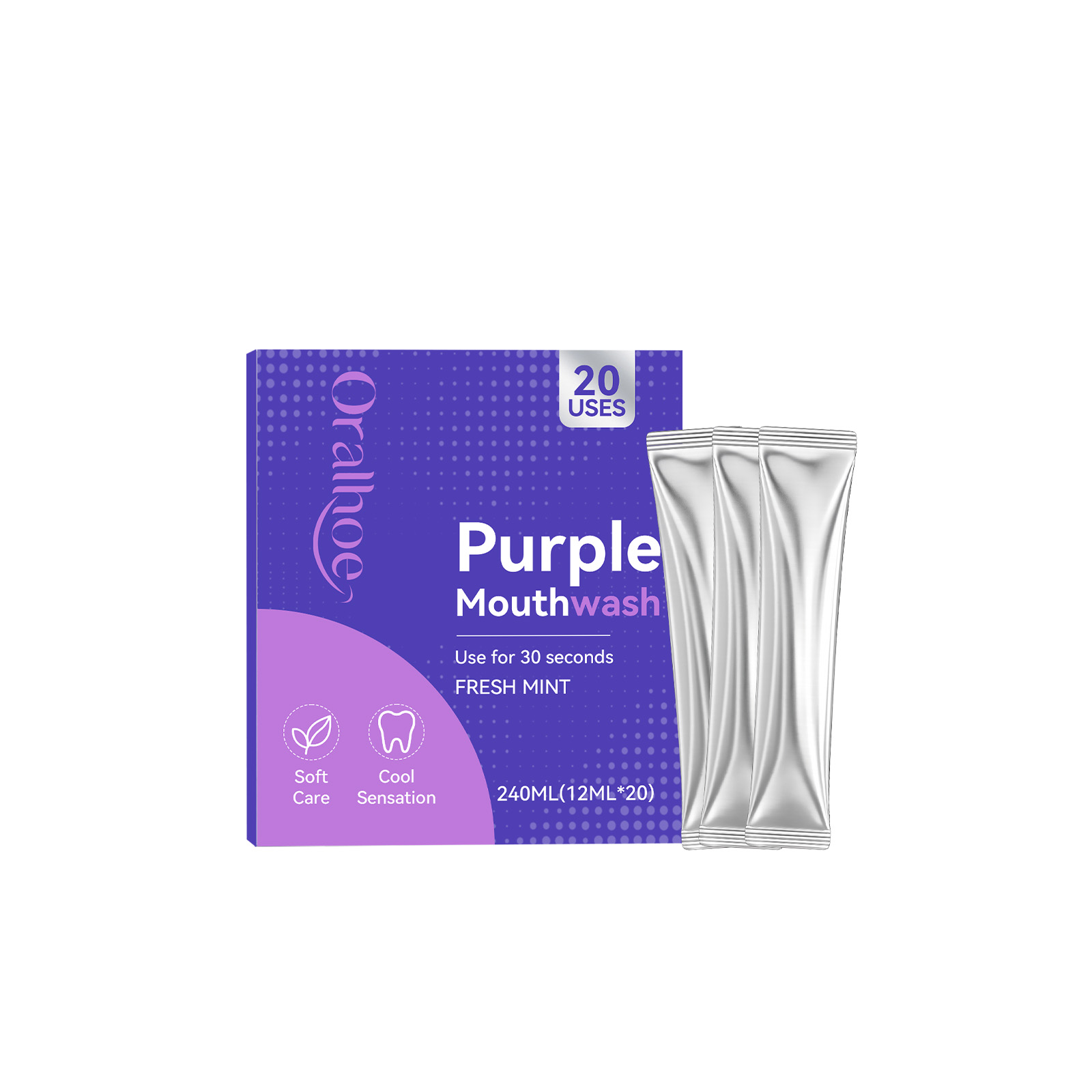 20 stuks paarse mondspoelmidde - Whitening Mouthwash recensie en prijs