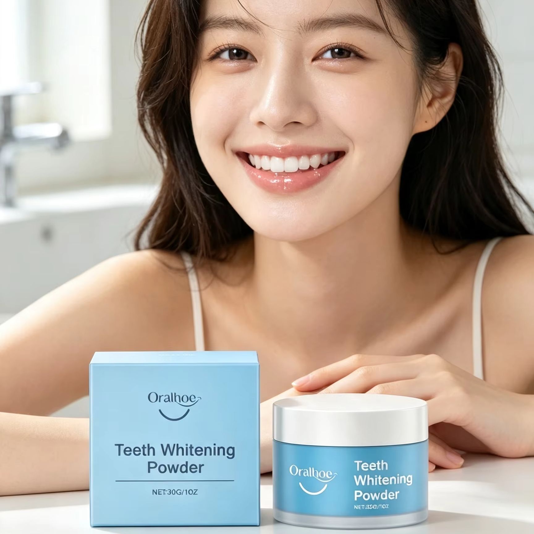 Oralhoe Tandpoeder voor het Po - Teeth Whitening Results recensie en prijs