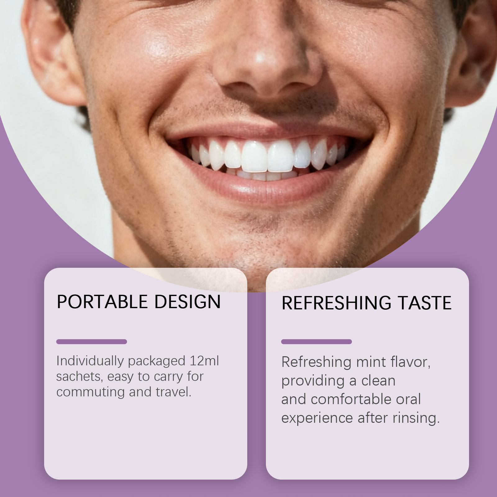 Paarse mondwater voor tandenbl - Whitening Mouthwash recensie en prijs