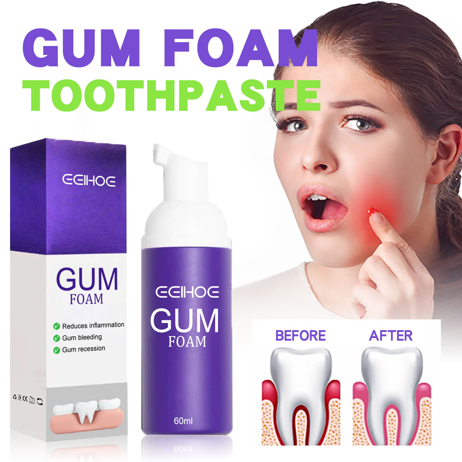60ml Tanden Whitening Mousse V - Teeth Whitening Mousse recensie en prijs