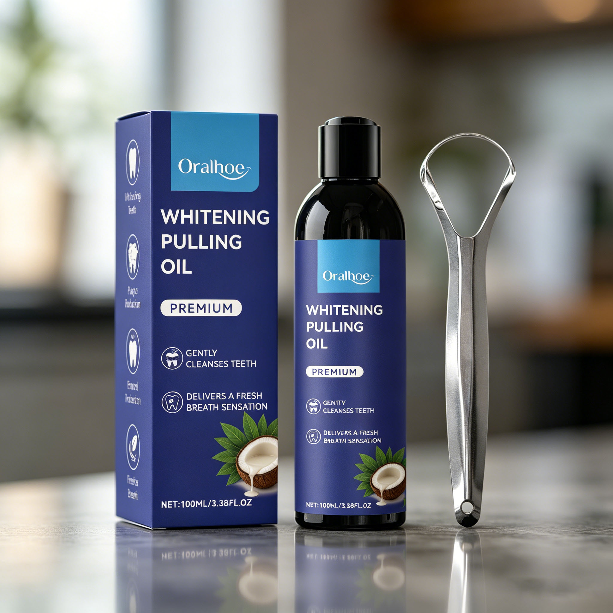 Kokosolie-munt mondwater alcoh - Coconut Oil Pull recensie en prijs