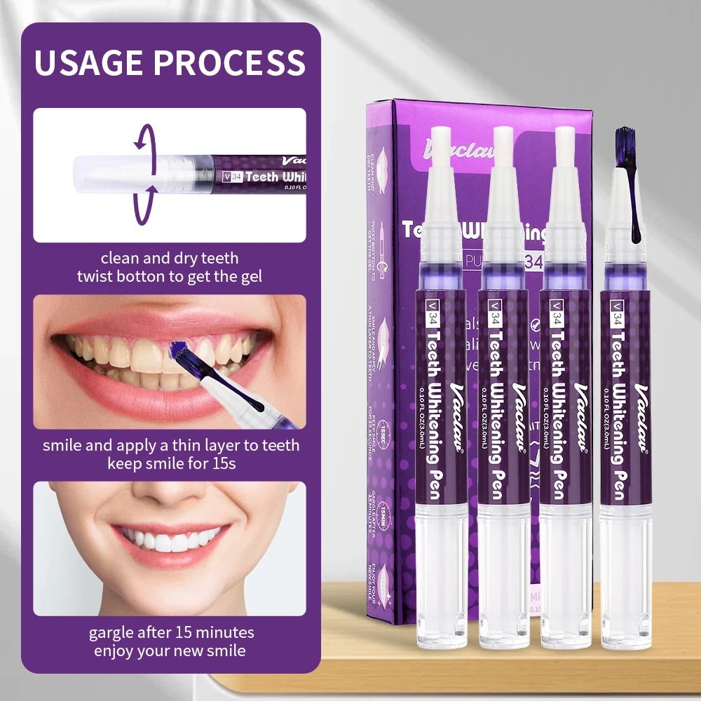 Vaclav V34 paarse tandbleekgel - Teeth Whitening Results recensie en prijs