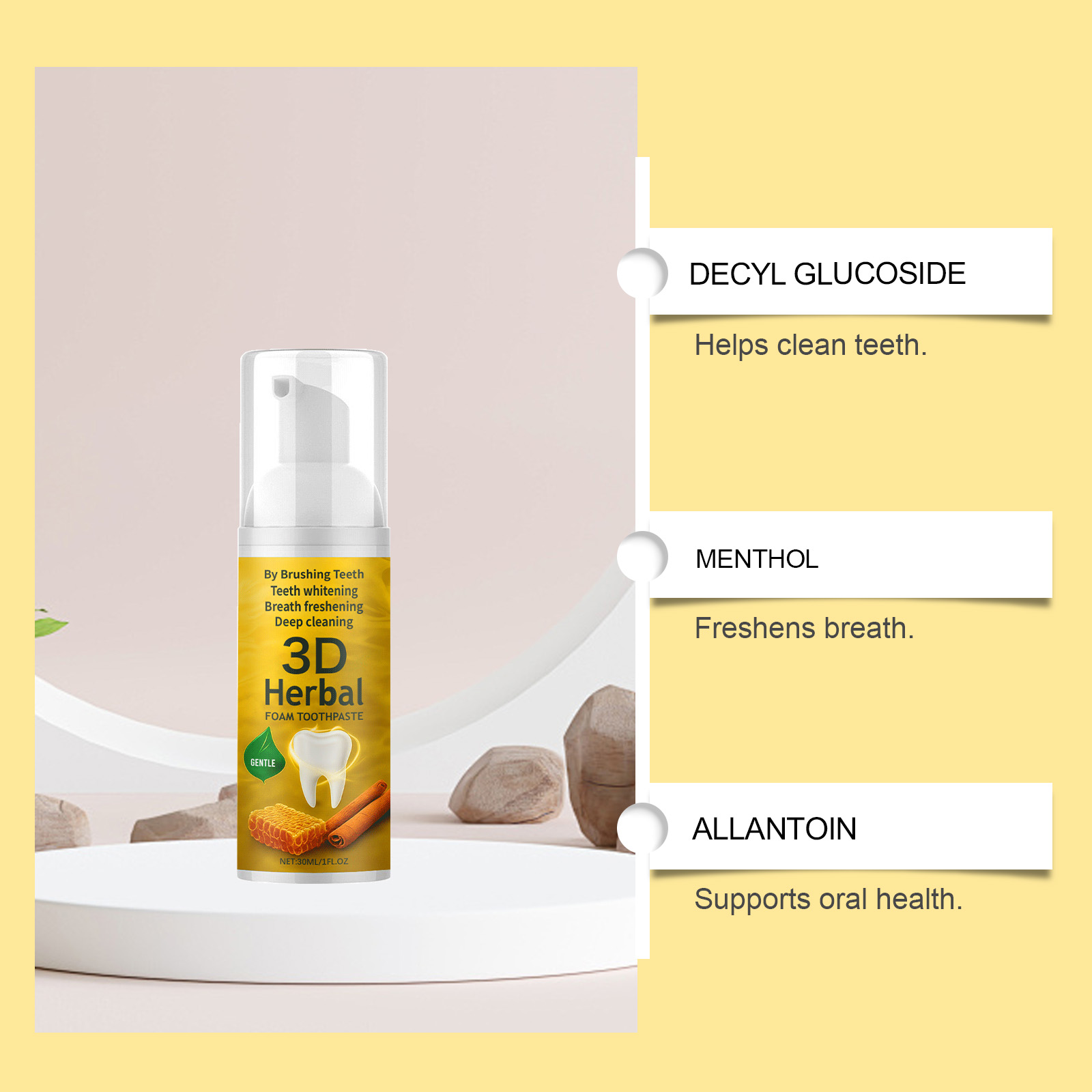 Kruidentandpasta Biologische f - Teeth Whitening Mousse recensie en prijs